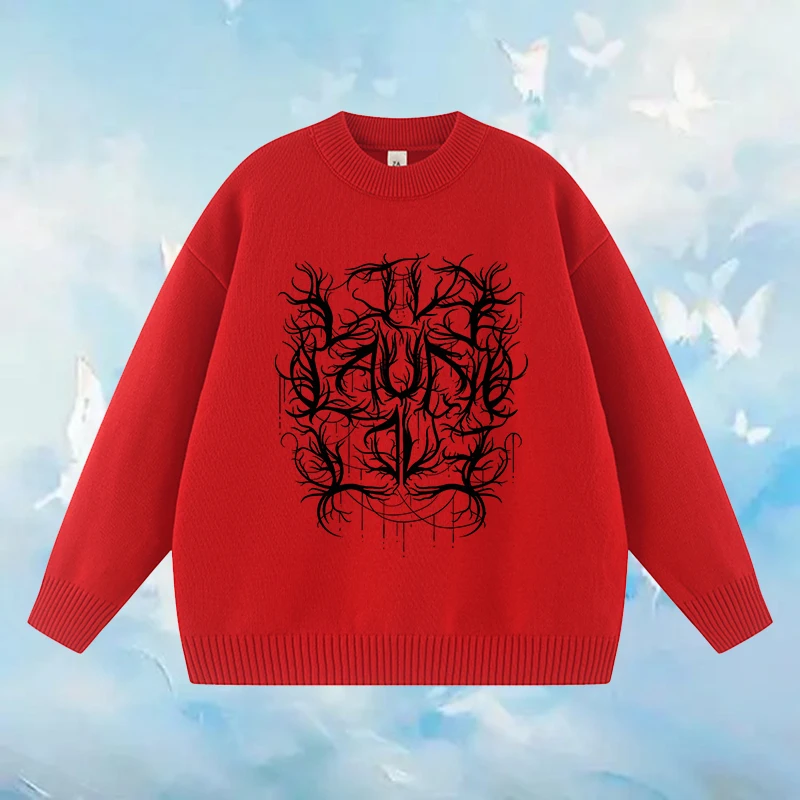 

Aesthetics Streetwear Vintage Classics Sweater Women Fashion Loose Long Sleeve Top Chic Gothic Punk Y2K Harajuku Casual Pullover