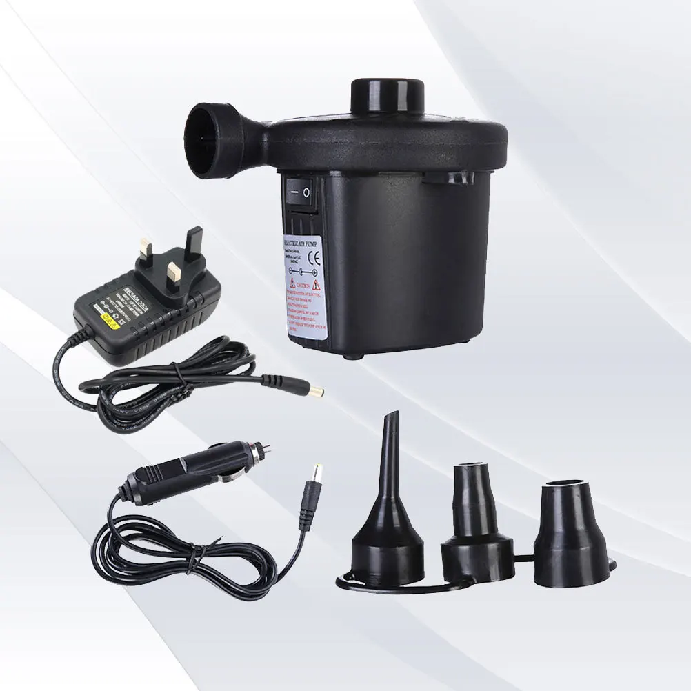 Two Way Electric Air Pump Portable Inflator Deflator 3 Nozzles High Speed Motor ABS Material Inflatable Mattresses Pools Beach