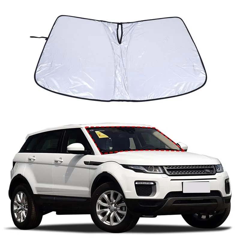 

For Land Rover Evoque 2012-2018 silver tape car front windshield anti-UV sunshade car interior protection accessories