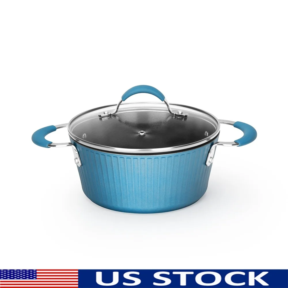 

Голландская кастрюля для духовки с крышкой, антипригарная посуда, прочная, термостойкая, индукционная, легкая очистка, 3,6 литра, необходимая для кухни