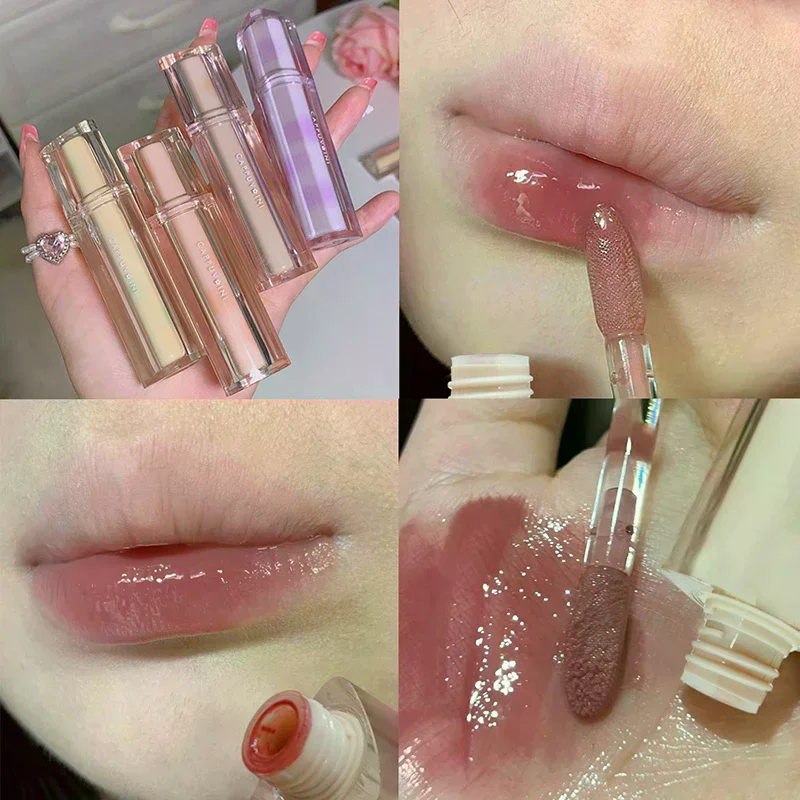 Cappuvini Iced Tea Mirror Lip Glaze Watery Lip Gloss Wodoodporny, trwały, przezroczysty błyszczyk w płynie typu jelly do makijażu ust
