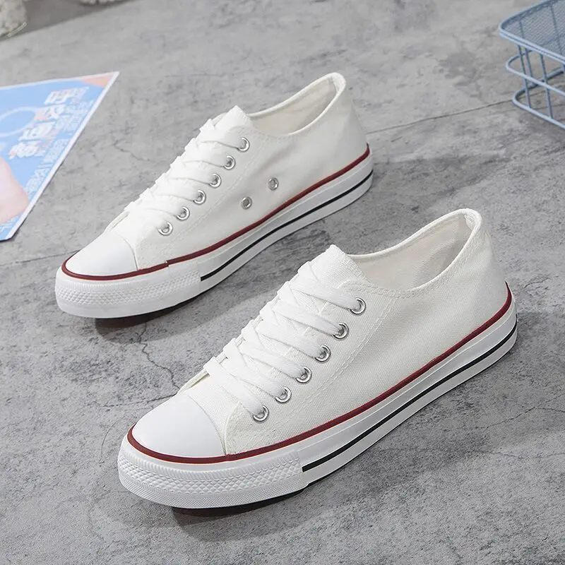 Women Canvas Flat Shoes High Top Canvas Spring New Fashion Casual Student Korean Style Cloth Shoes Skateboard Trend Versatile