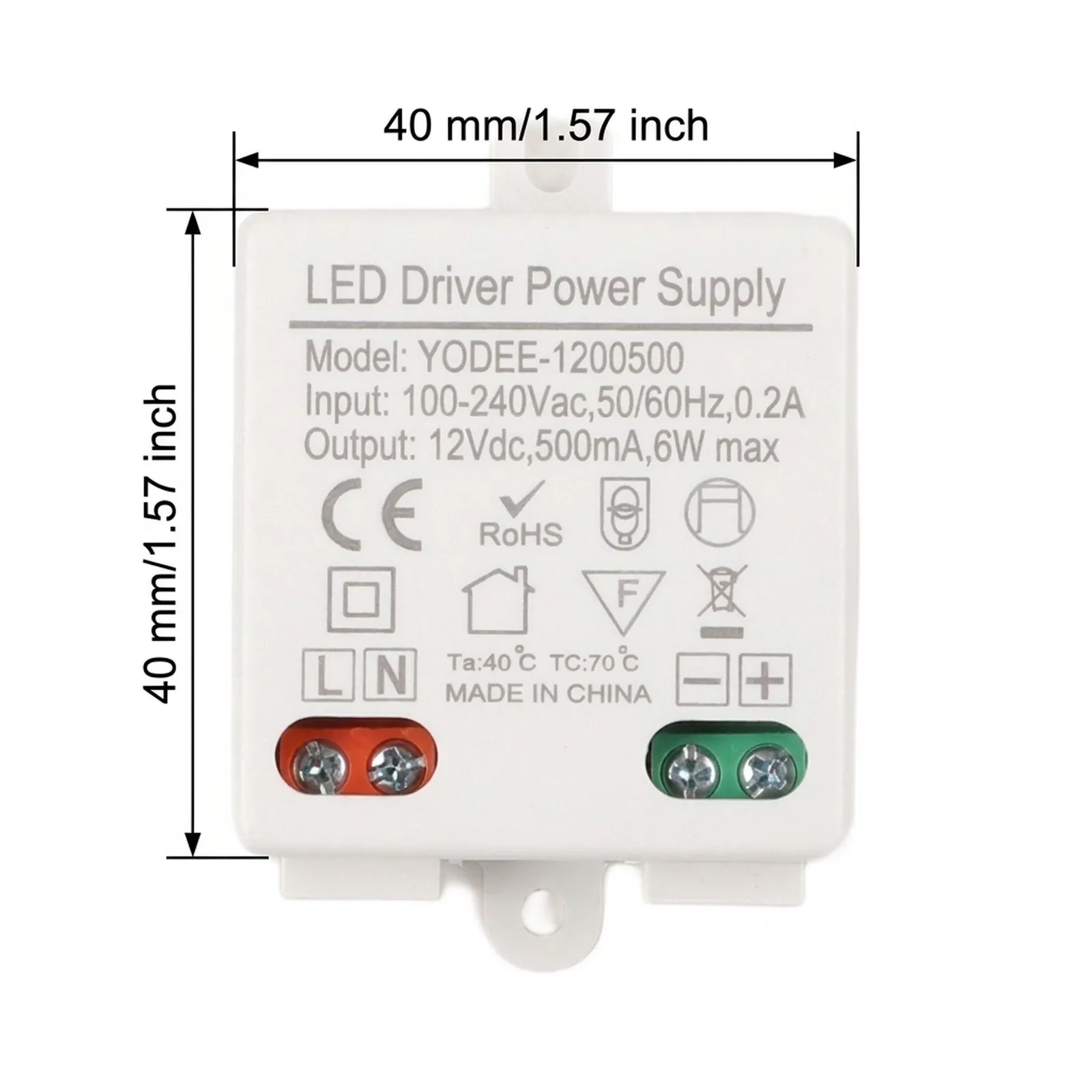 for mini LED Pack of 2 12W DC 230V to 12V for Indoor LED Strip Lights Under Cabinet Lighting and Low Voltage LED Bulbs