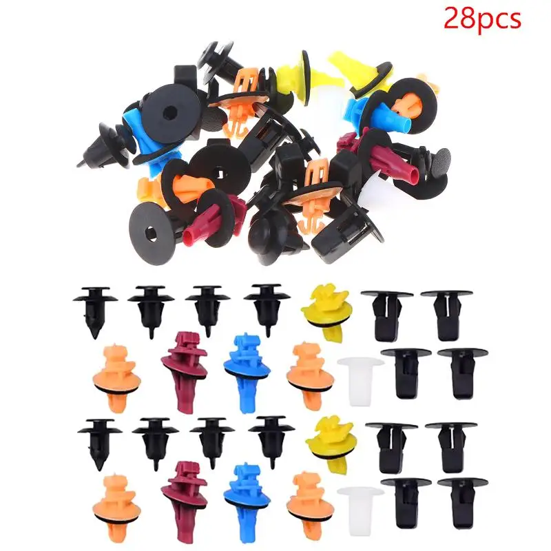 Auto Bumper Door Panel Trim Flare Mounting Clips 28PCS Fits for Prado 120 OE 7549260020 7539460030 for DIY Enthusiasts