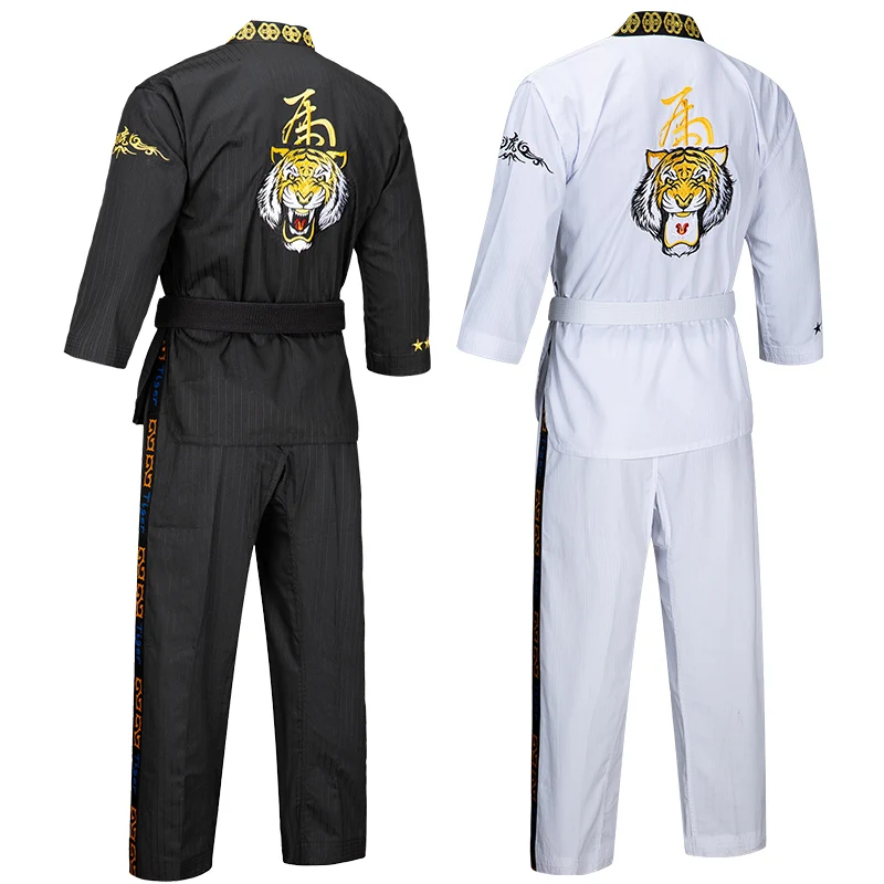 Dobok Taekwondo Do Taekwondo Uniform demonstracyjny z dekoltem w szpic, szkoła gimnastyczna Karate dla dzieci i 2023 haftowania dla dorosłych