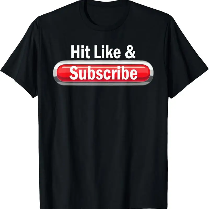 T-shirt pour créateurs de contenu, pour les likes et les abonnements, les vidéos, les diffusions en direct et le blogage