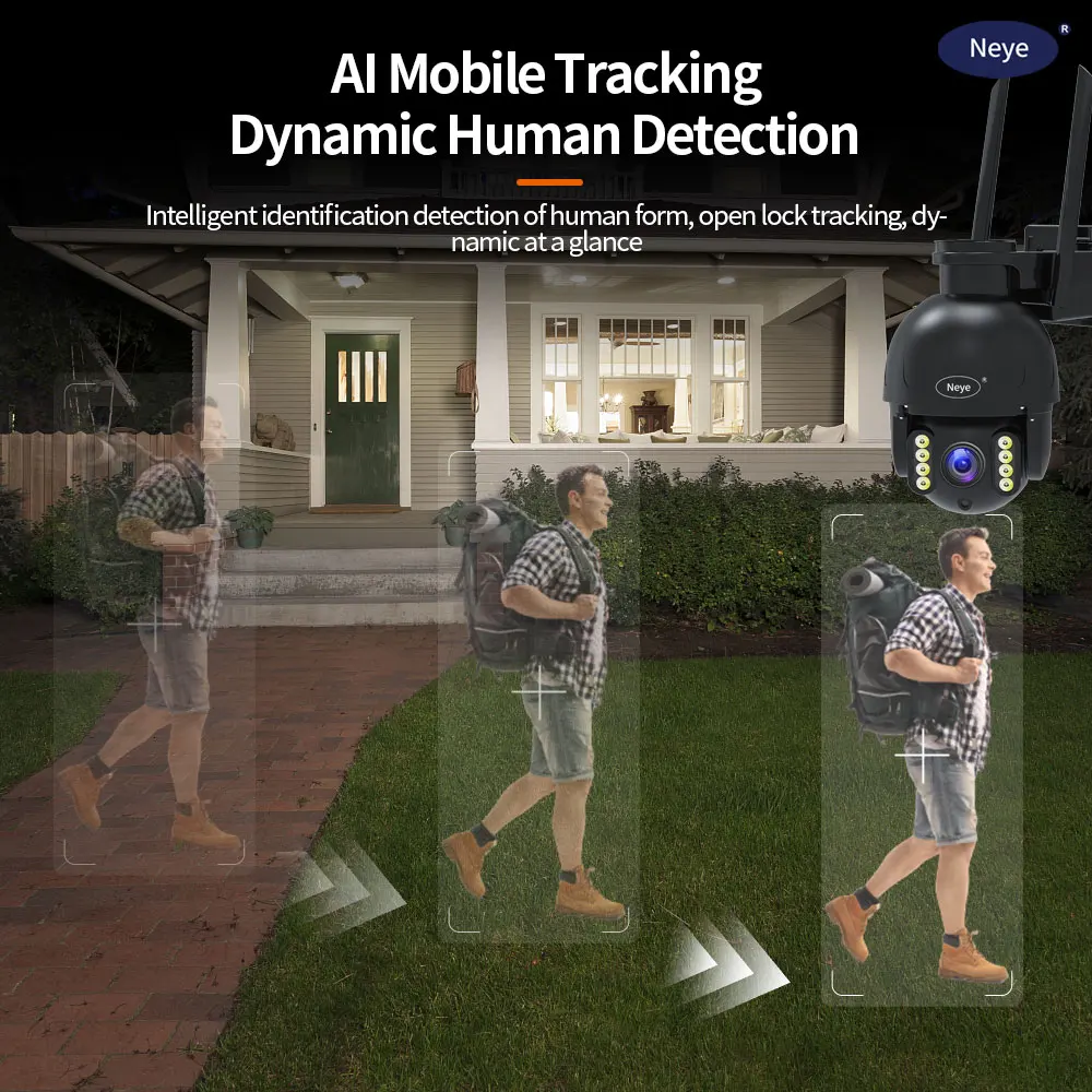 Neye SP100 PTZ WiFi Camera 8MP 4K Outdoor HD 30X Zoom High Speed Spherical Camera Automatic Tracking Intelligent Security