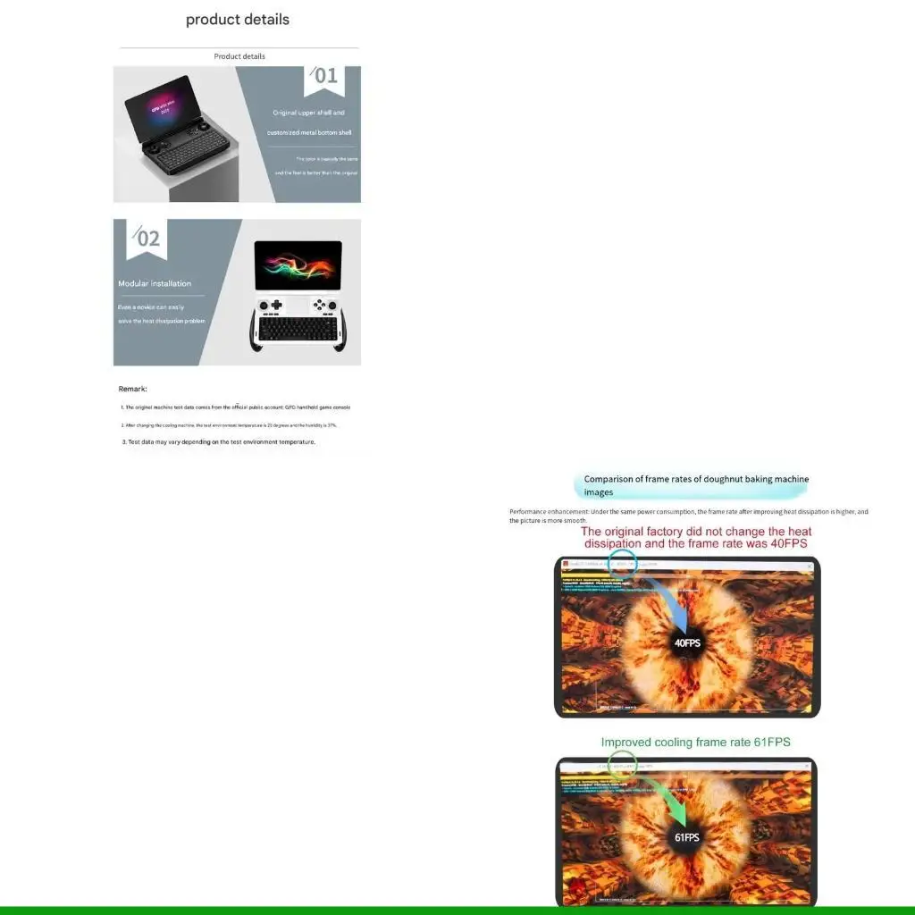 

U55C Gaming Laptop Cooling Fan Aluminum Base Fast Speed For Win Mini Handhelds