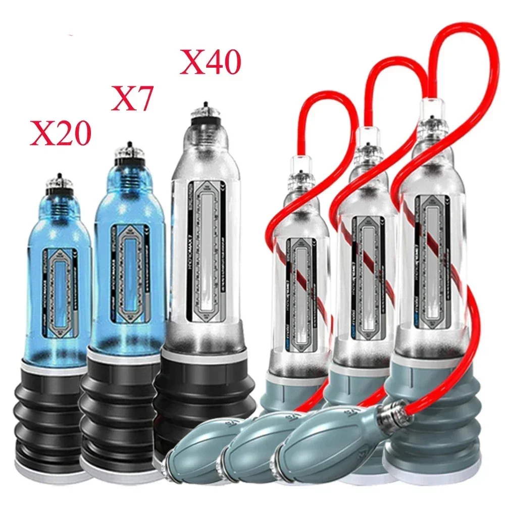 Male Penis Pump Water Vacuum Pump for Men Enlargement Dick Extender Cock Masturbation Penis Extender Trainer Adults Sex Toys