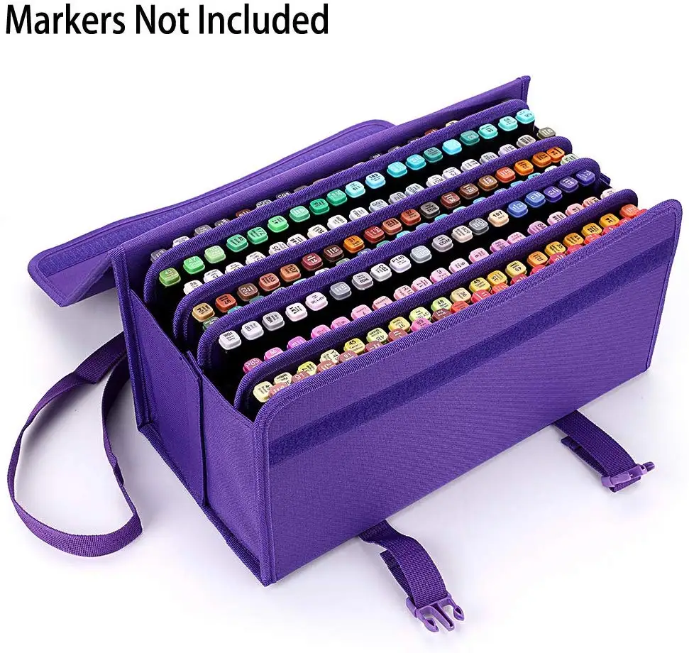 

80/120/171 Slots Marker Pen Case, Markers Carrying Bag Holder for Alcohol Marker and Art Sketch Marker, Permanent Paint Marker