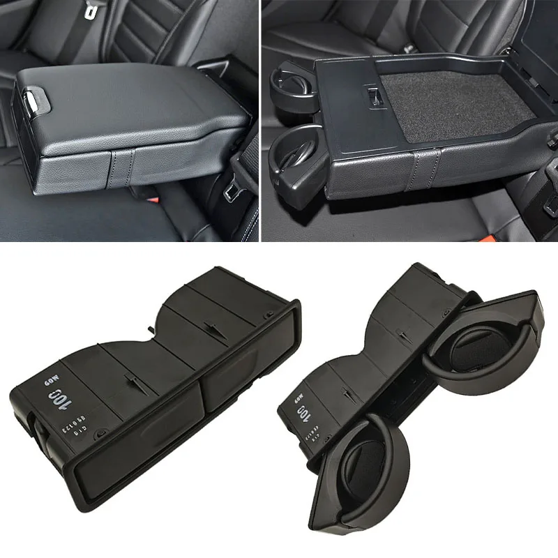 Car Rear Water Cup Holder Storage Box Drink Holder For Mercedes Benz W176 W177 W246 W247 W205 W213 W238 W253 W156 W222 W257 W167