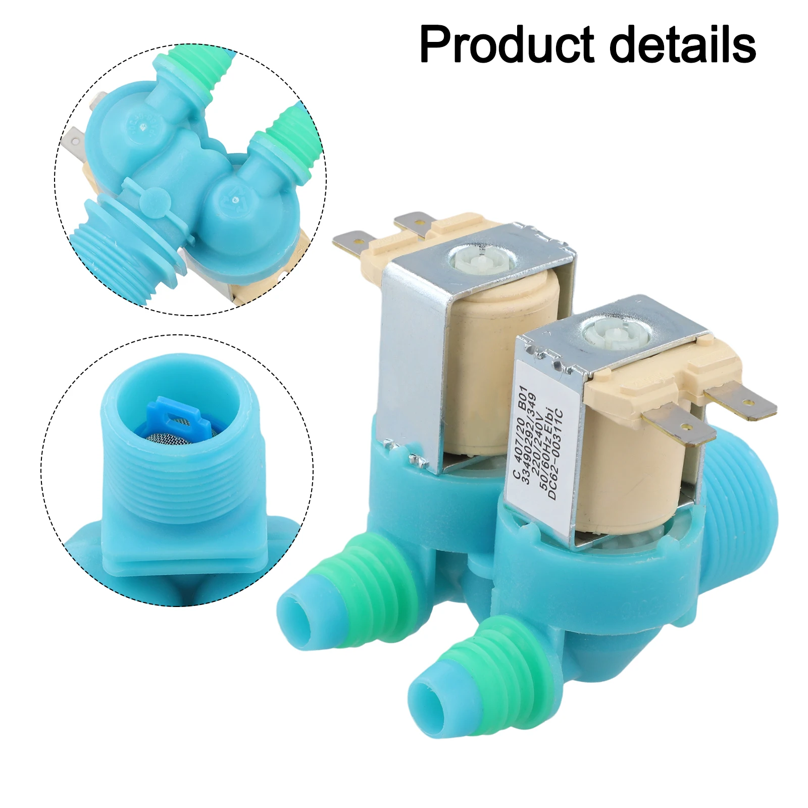 Válvula solenóide para máquina de lavar roupa Samsung, válvula de entrada de água DC62-00311C, peças para eletrodomésticos