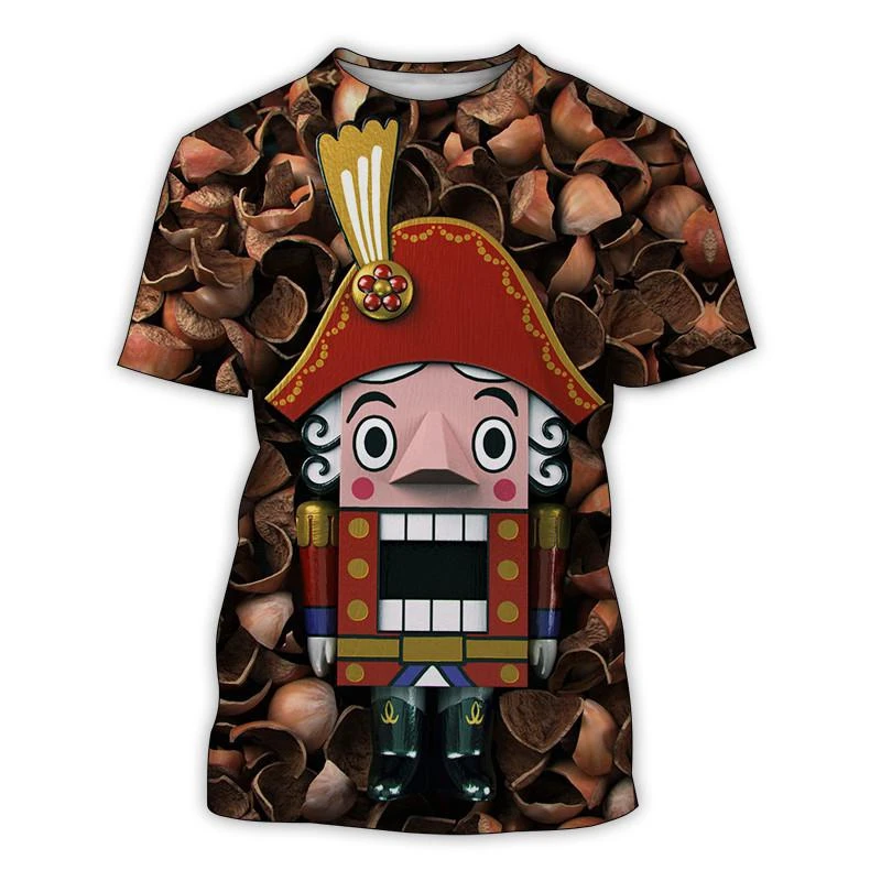 Summer Hot New Funny Nutcracker 3D Printed T-shirt Men\'s Fashion Casual T-shirt Personality Harajuku Men and Women T-shirt Kids