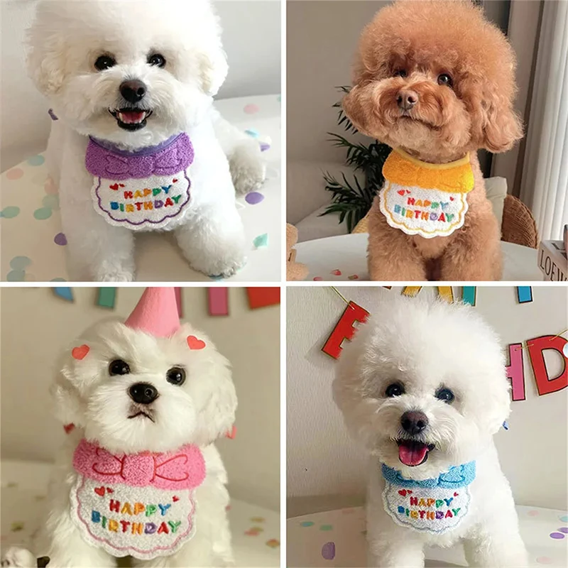 Pet Birthday Party Hat Bib Set for Celebration