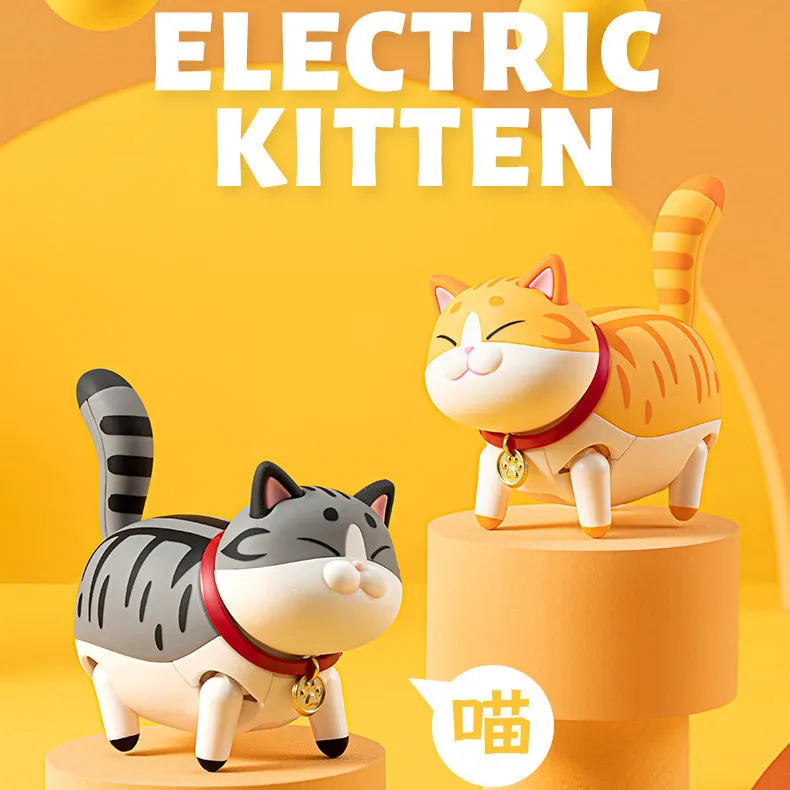 New Electric Cat Blind Box Kawaii Walking Animal Kitten Toys Ornaments Birthday Baby Shower Handmade Diy Collect Children Gifts