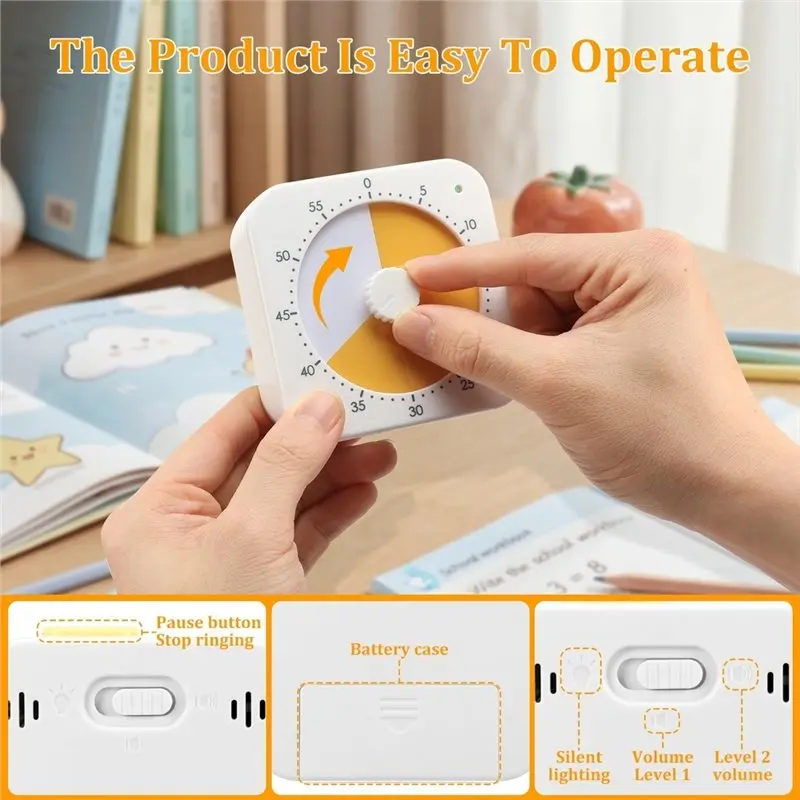 A67M-Visual Timer Multifunctional Kitchen Timer Easy To Use