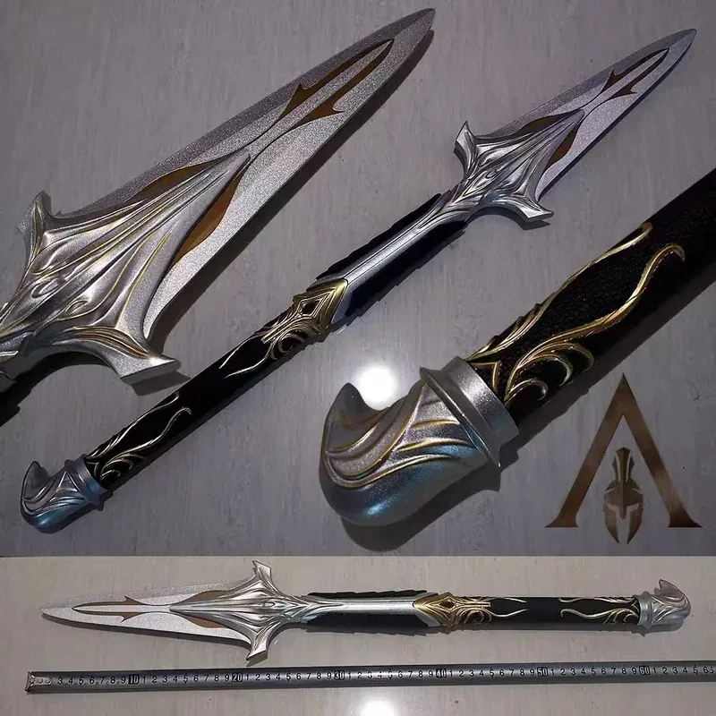 CyCosplay 65 سنتيمتر الرمح من ليونيداس المعادن السيف نموذج شفرة الفولاذ المقاوم للصدأ الطلاء الكمال لعبة الدعائم هوم الديكور جمع cra