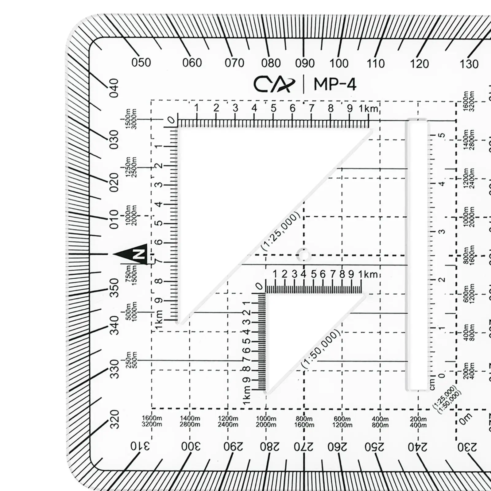 Линейка транспортира Maptool Легкая координатная шкала Карманная сетка для проектов DIY Измерение наземной навигации Рабочая техника