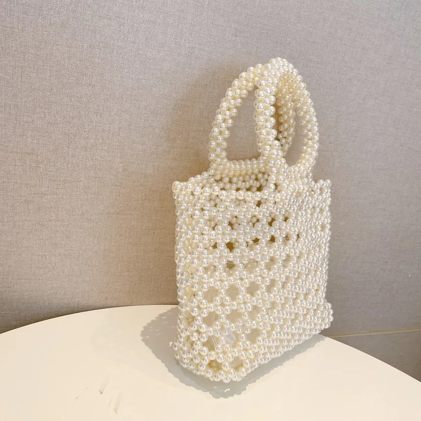 High quality Pearl Clutch Handbag Women\'s Dinner Purse Party Wedding Prom Evening Bags Hot sell beaded bag handmade acrylic bag