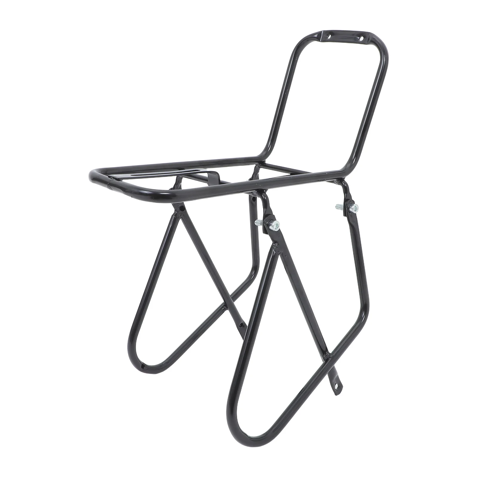 

Durable Metal Front Bike Rack Disc Brake Compatible Universal Mounting Bracket for Mountain Road Bikes Black Cargo Luggage