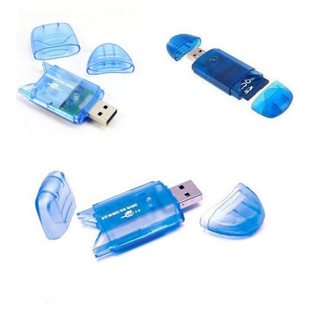 Hot！USB Memory Card Reader Writer Adapter for MMC SD SDHC TF UP To 64GB