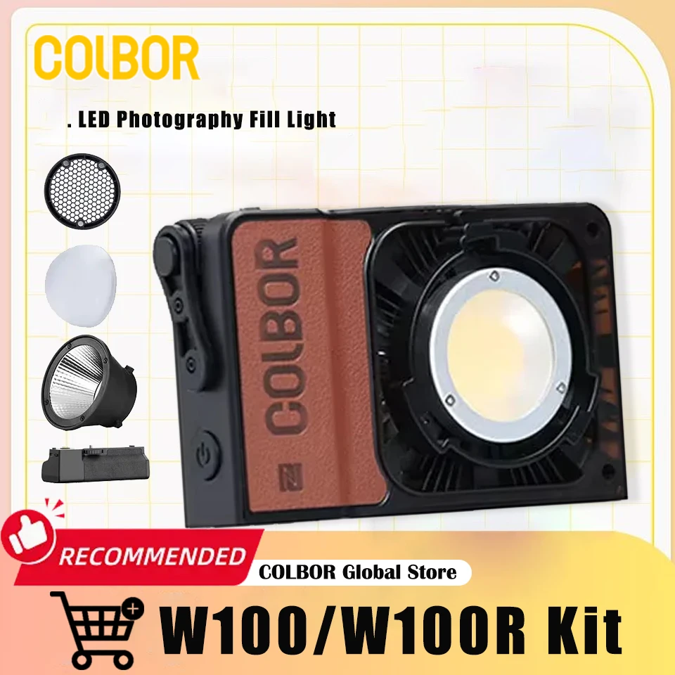 

COLBOR Wonder Kit W100 RGB видеосвет для фотосъемки, заполняющий свет, встроенный NFC с батарейным основанием для съемки видеоблогов на открытом воздухе в студии