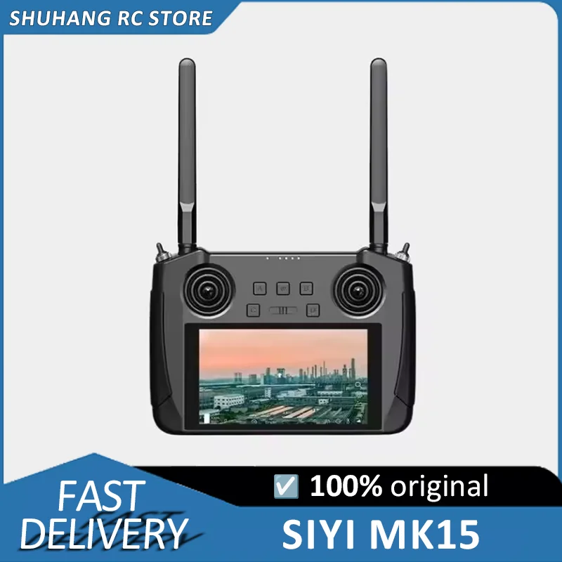 SIYI MK15 Mini Handheld Radio System Transmitter Remote Control 5.5-Inch HB Screen 1080p FPV 15KM Android OS 2G RAM 16G ROM