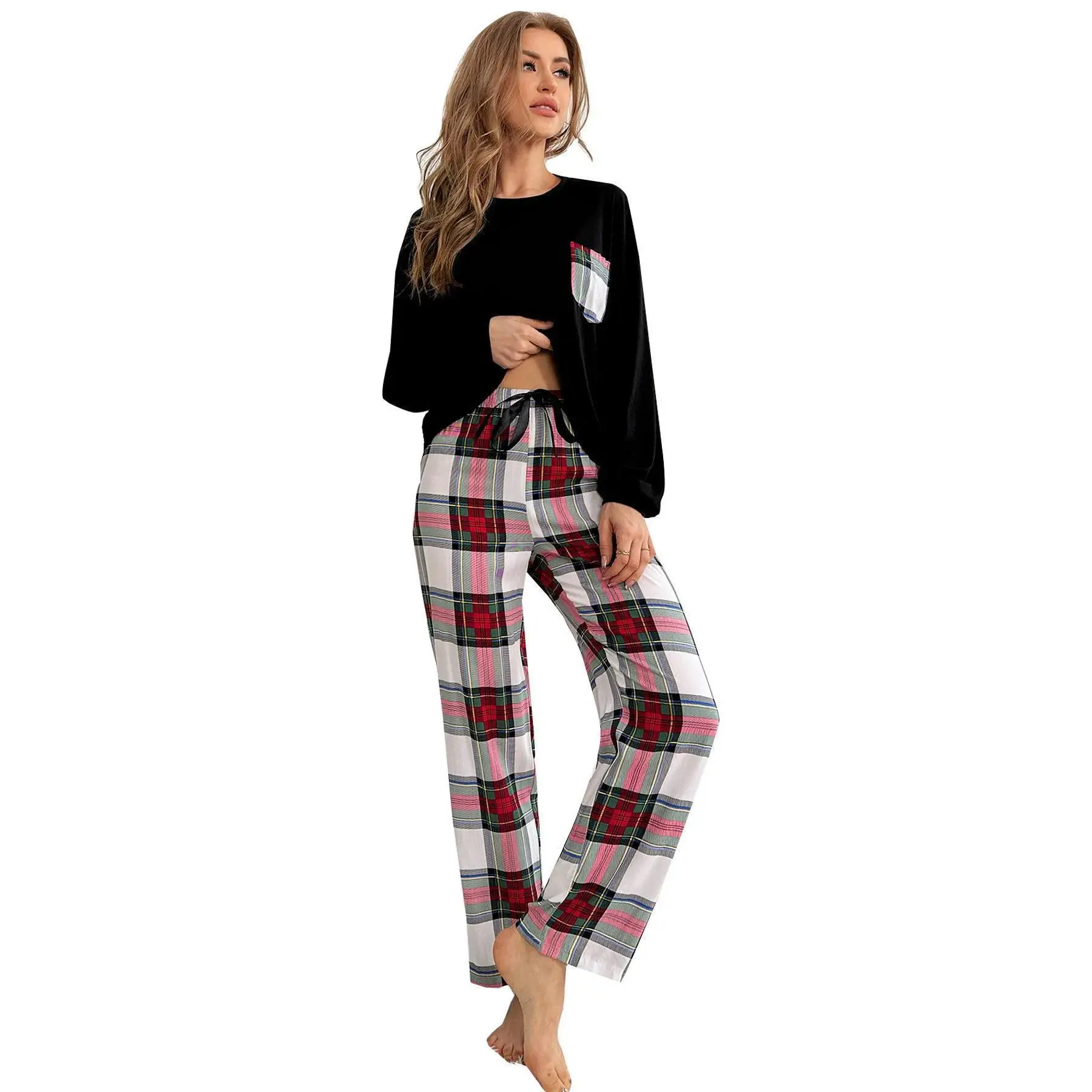 

Women's Sleepwear, Winter Long Sleeved Pants, Two-Piece Home Outfit, Women's Пижамы
