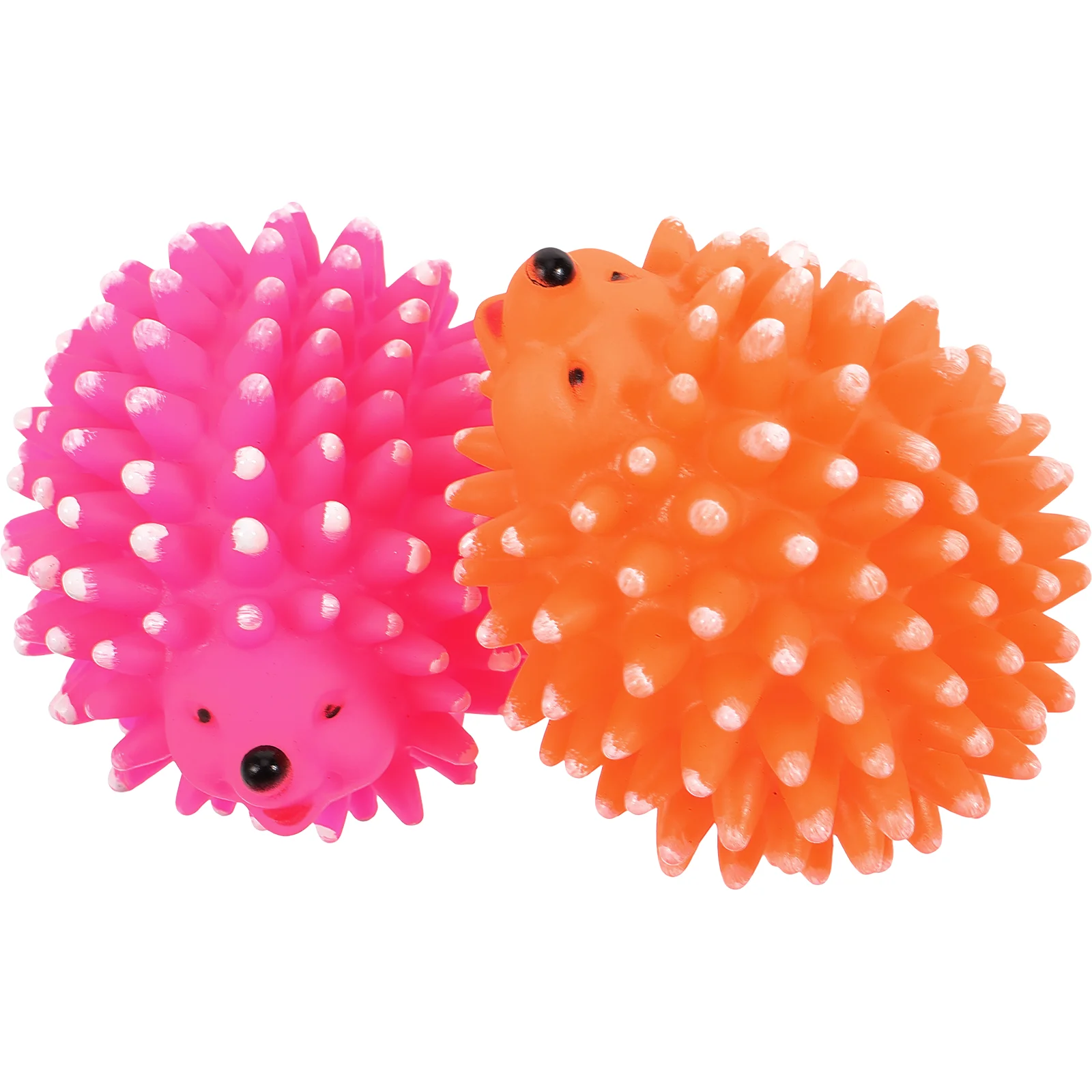 2 Pcs Pet Hedgehog Toy Puppy Toys Accessories Vocalize Dog Fetch Emulsion Cartoon Latex Teething Squeaky