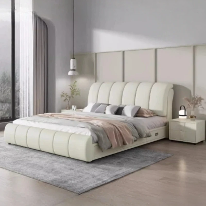 King Size Headboard Double Bed Nordic Pretty Living Room Frame Double Bed Princess Modern Letto Matrimoniale Bedroom Furniture