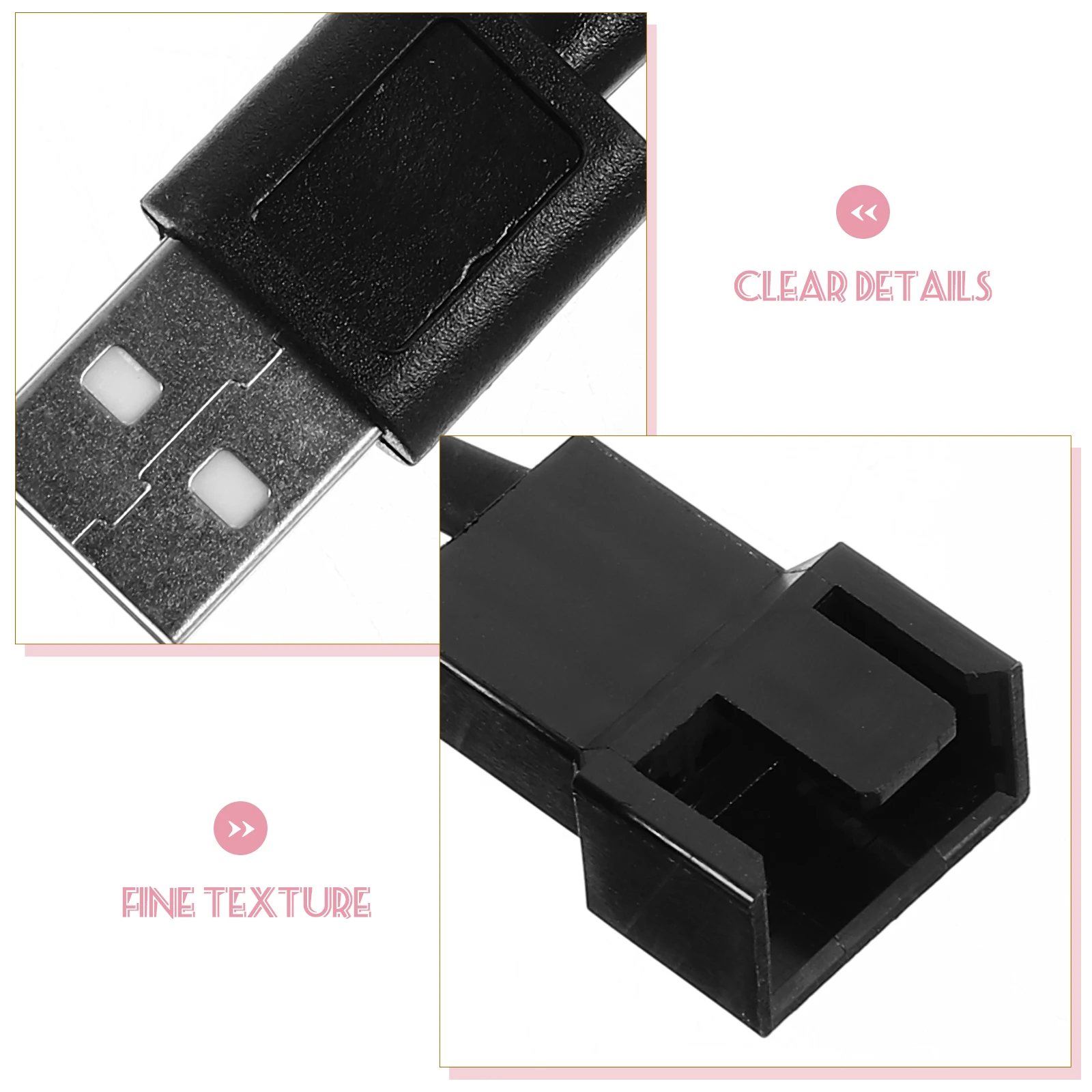 

USB to Fan Cable Pc Fan Adapter Cable Effortless Installation Compatible with Many Devices Stable Reliable Performance