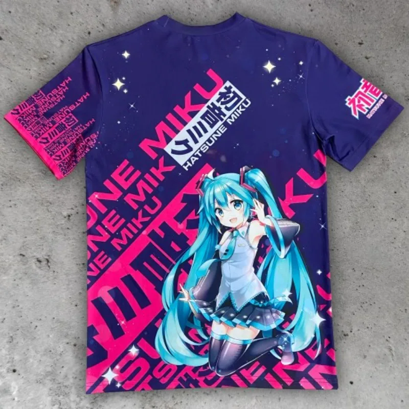 2026 Summer Hot Hatsune Miku Theme Short Sleeve T-shirt Adult Super Large Fashion Sports and Leisure T-shirt Large Size