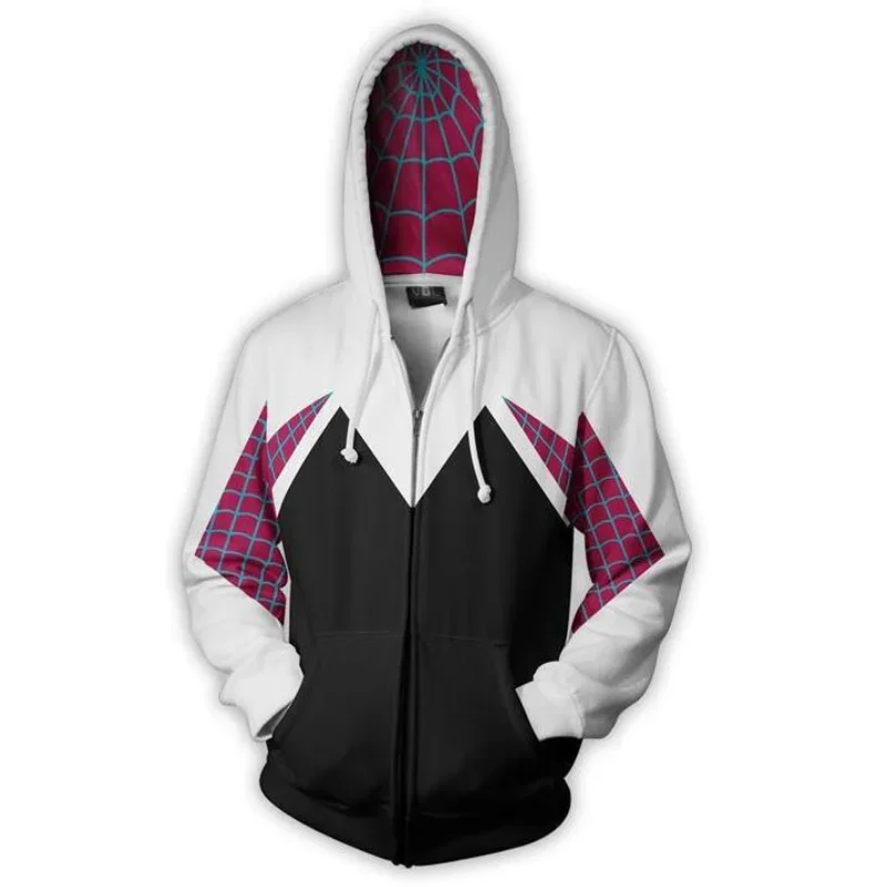 2024 ผู้หญิง Venom Hoodie คอสเพลย์เครื่องแต่งกาย 3D Superhero Zipper JACKET Hooded Sweatshirt Coat