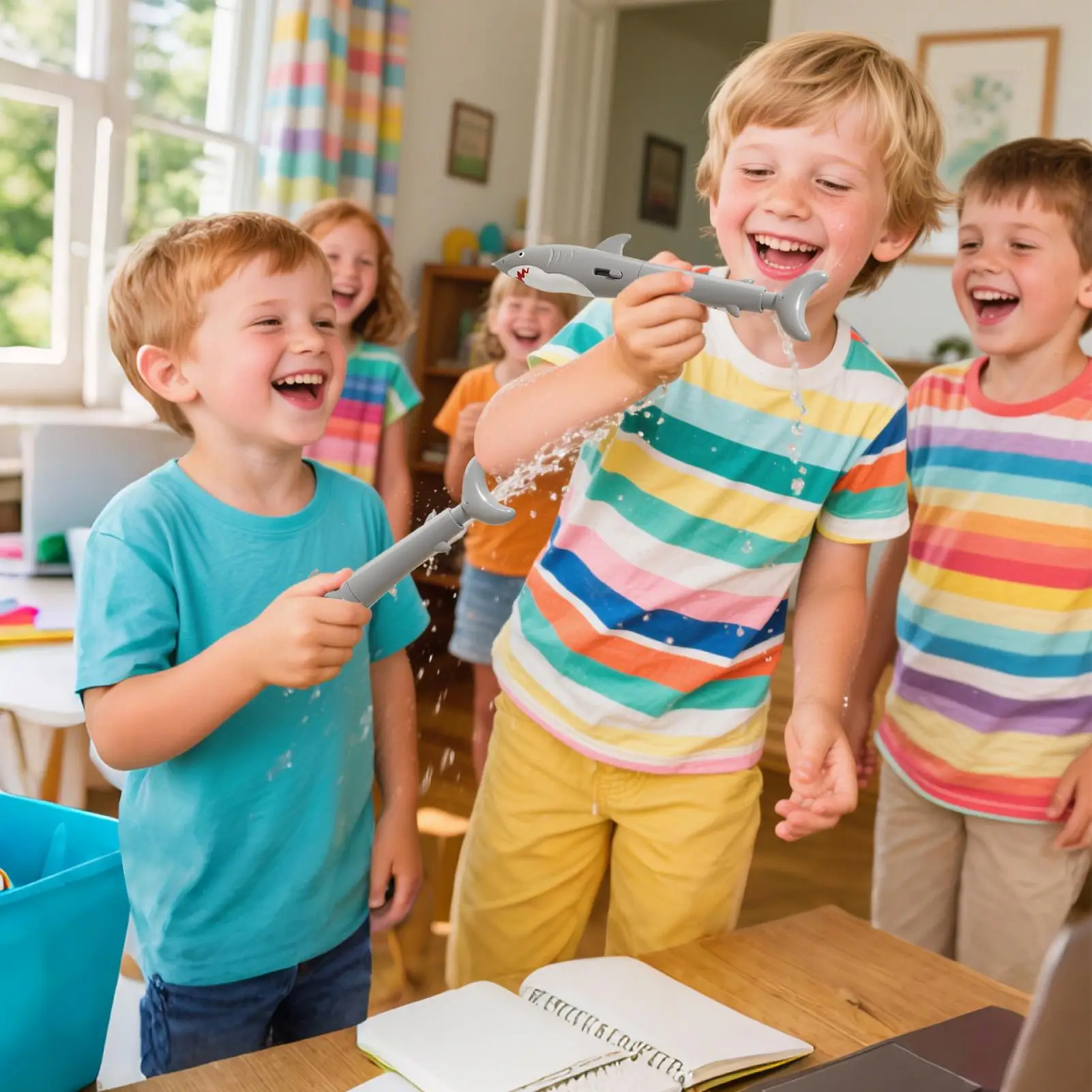Jouets à gicler pour enfants, stylo de pulvérisation d'eau drôle, jouet en forme de requin, jeu de farces pour écolières, garçons, fête sur le lieu de travail, astuces pour adultes