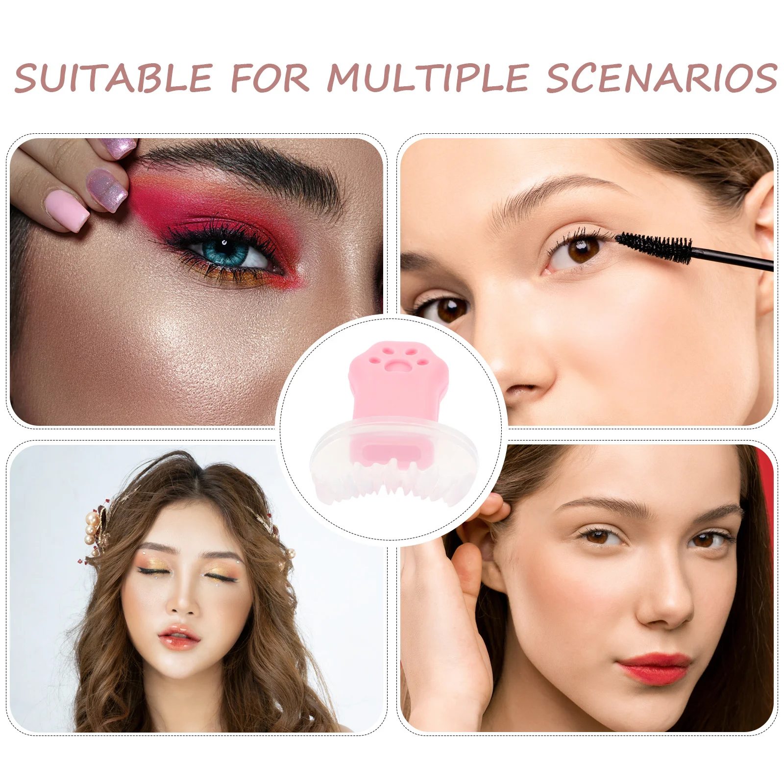 2Pcs Eyelash Stamp Silicone Stencils Reusable Eye Makeup Tool Makeup Guide Lash Applicator for Women Eyelash Stamp