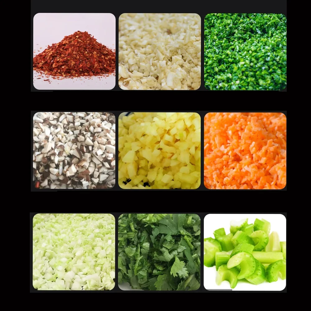 220v Electric Commercial Vegetable Shredder, Large-Capacity Basin-Type Vegetable Cutter 370w High Power, Strong Power
