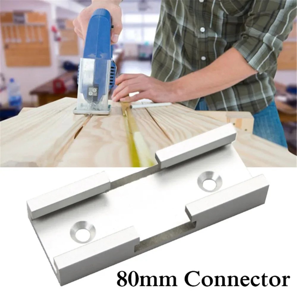 Miter Carpenter Woodworking T-slot T-track Cross Connecting Parts Aluminium 30*12.8mm Tools Push Handle