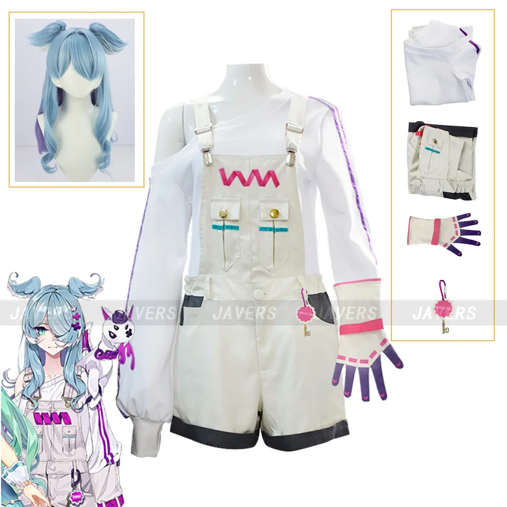 Anime Virtual YouTuber NIJISANJI Elira Pendora Cosplay Costume Wig Rompers Strapless Uniform Woman Kawaii Carnival Party Suit