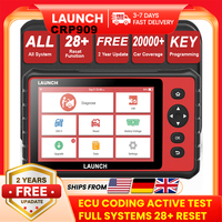 LAUNCH CRP909 Full System OBD2 Scanner OE-Level Diagnostic Tool 28+ Reset Scanner Injector Coding ABS Bleeding 2 Yrs Free Update