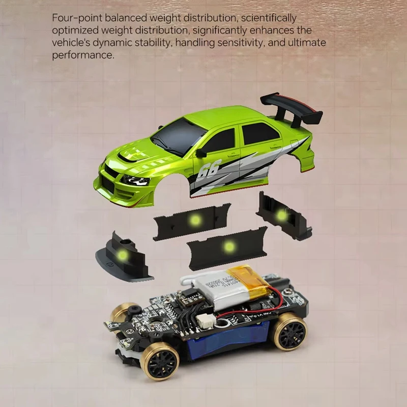 1:76 C66 Drift RC Auto RTR 2,4G Radio Voll Proportional Fernbedienung Spielzeug Auto mit Gyro Kinder Desktop Spielzeug Auto [bjve-Spielzeug]