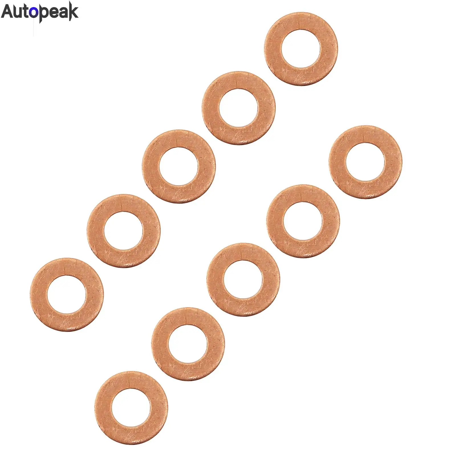 

Set of 10 Oil Drain Plug Gaskets 0313.33 For Peugeot 207 208 307 308 406 Citroen C3 C5 10X20X1.8mm Oil Pan Screw Washers Gaskets