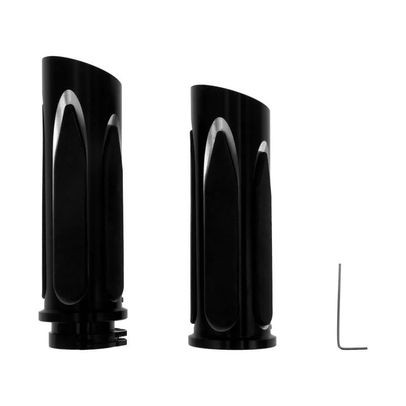 

Аксессуары для мотоциклов подходят для универсальных рулей Harley с наклонной ручкой, резиновыми вставками и прецизионной обработкой.