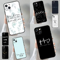 Bible Verse Christian Quote Phone Case For iPhone 16 15 14 13 12 11 Pro XS Max Mini XR X 7 8 Plus Back Cover