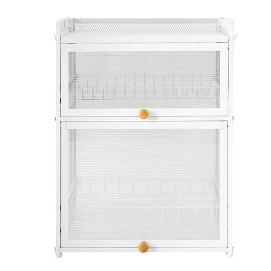 

Трехуровневая сушилка для посуды 15.7x14.1x20 дюймов, белая, из углеродистой стали, для тарелок, мисок, кастрюль, утвари, нагрузка до 10 кг (22 фунта)