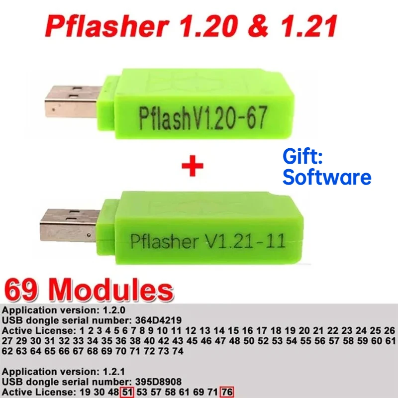 Usb Dongle FOR SM2 PRO J2534 VCI 69 IN 1 Modules Pcm 1.20/1.2 ECU Programmer Read&Write ECU PCMmaster PCM Tool EEPROM Flasher