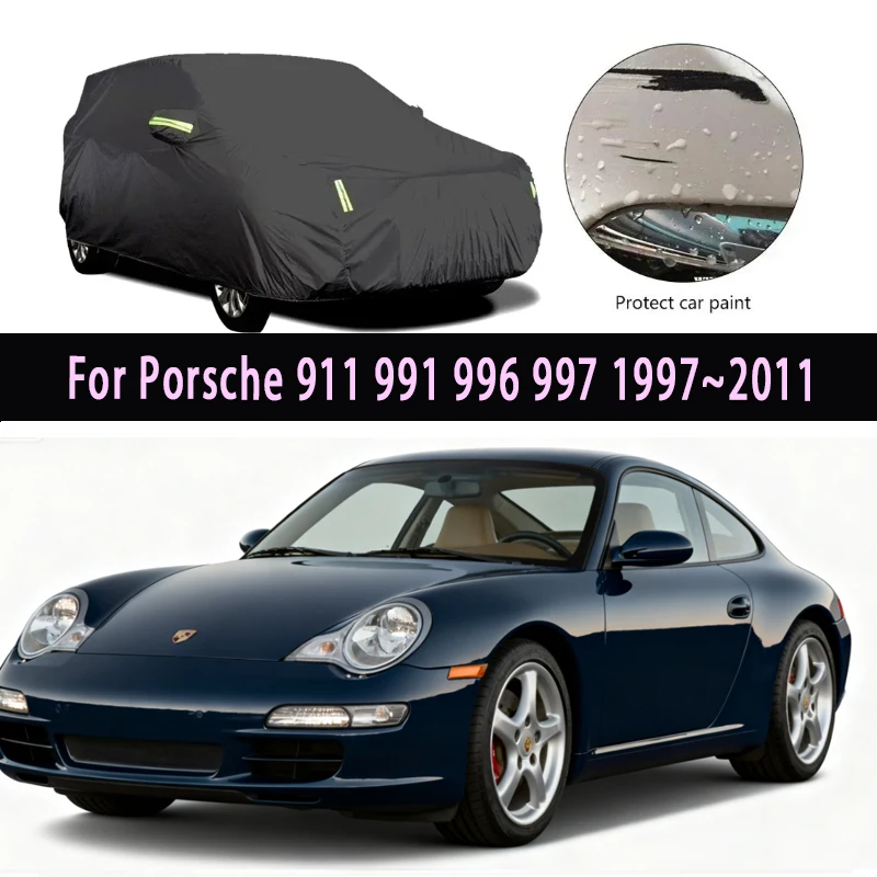Для Porsche 911 991 996 997 1997 ~ 2011 уличная защита полный автомобильный чехол снежный чехол солнцезащитный козырек водостойкий пылезащитный внешний автомобиль