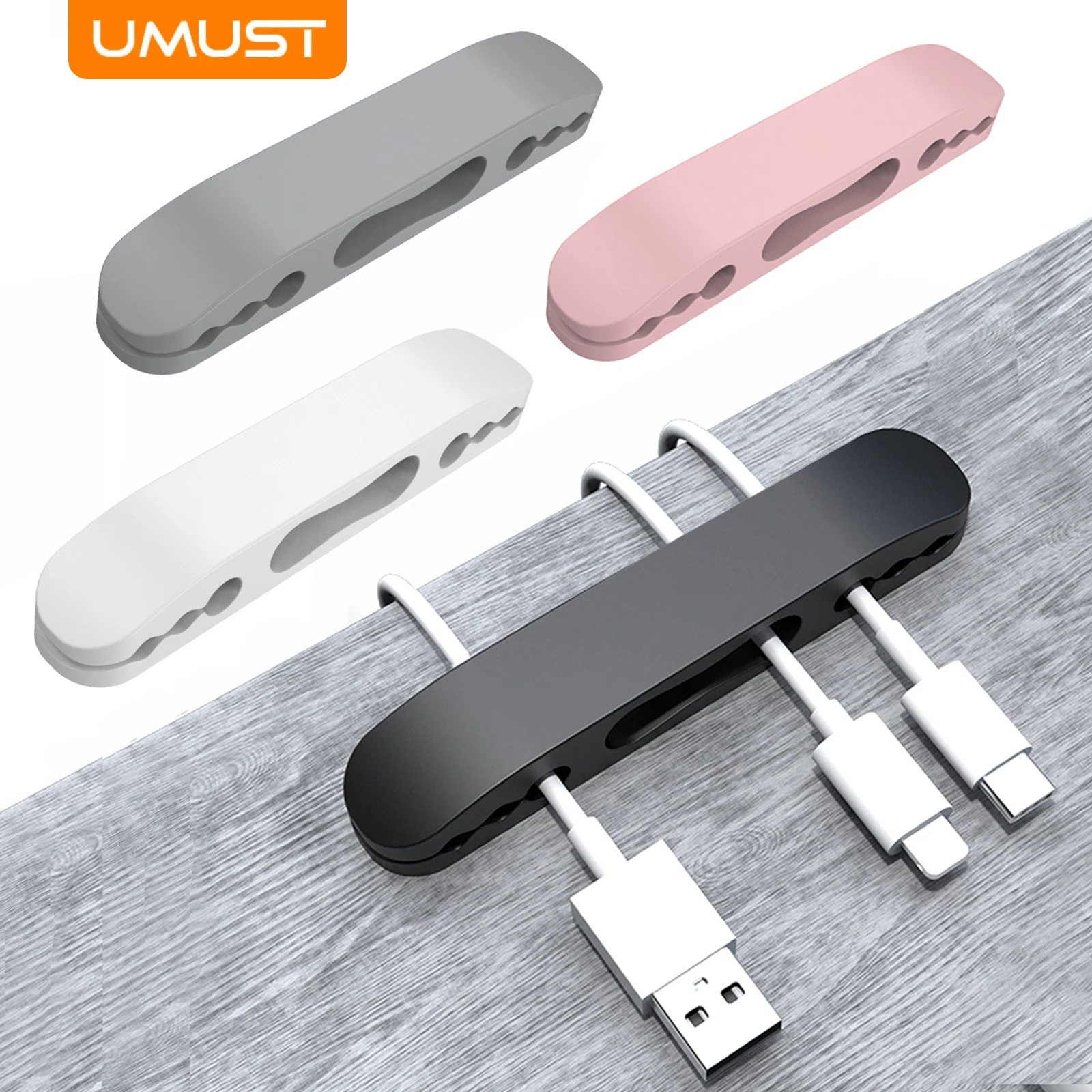 

UMUST Cable Organizer Wire Management Clip Fixed Wire Desktop Wire Manager Suitable for Mouse Keyboard Headphone