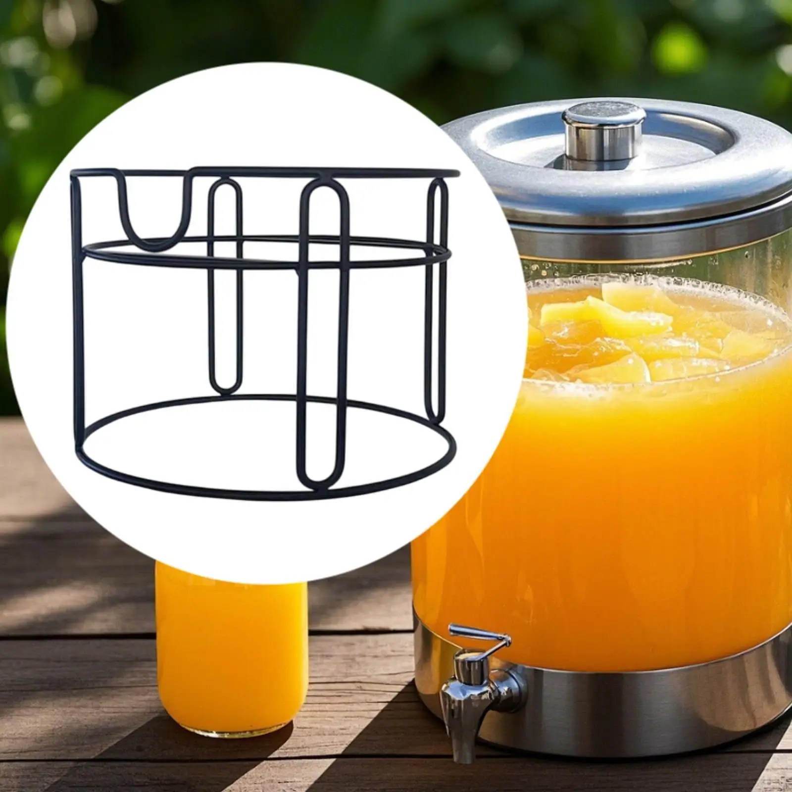 

Подставка для диспенсера для напитков, элегантная вечерние корзина для напитков для сока лимонада на столешнице