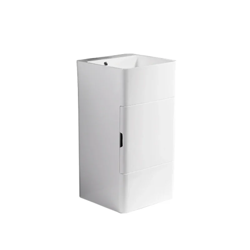 

Column basin integrated wash basin artificial stone bathroom cabinet custom small apartment