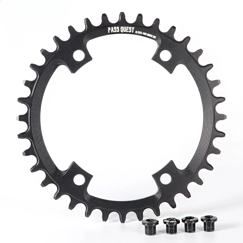 PASS QUEST 110BCD Four Claws-Gravel Road Bike Narrow Wide Chainring Round and Oval Chainwheel 36-52T for Shimano GRX